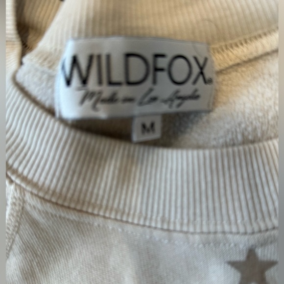 Wildfox Cream Crewneck sweatshirt with gold stars - Picture 2 of 2